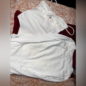 Bundle: 2 white bodysuits Zara and Abercrombie & Fitch